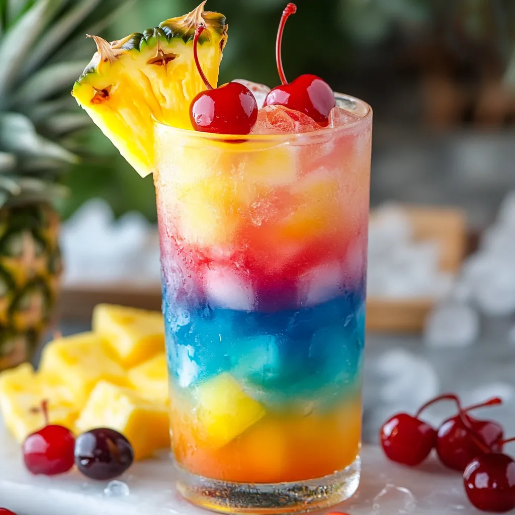 Rainbow Cocktail Recipe: A Tropical Delight